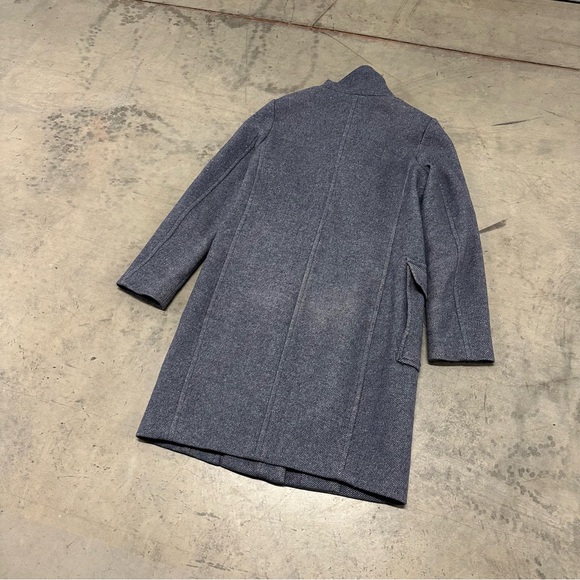 Theory Funnel Neck Coat in Graphic Twill Small - Picture 7 of 9